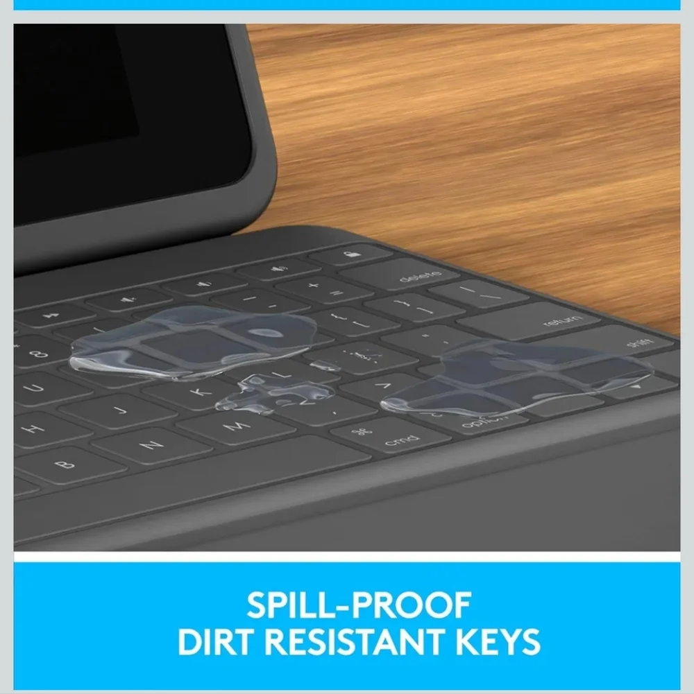 LogiTech Rugged Folio Waterproof Keyboard For 7/8/9 Gen iPad